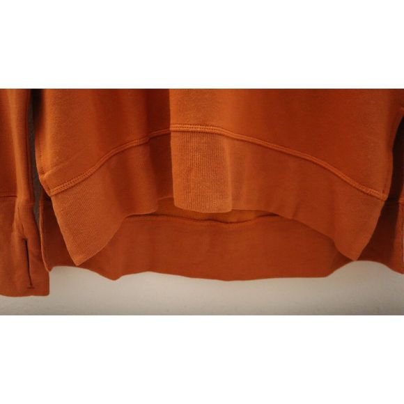 Athleta 870422 Women's Sz M Rust Orange Triumph Crew Neck L/S Sweatshirt $79 - Picture 4 of 15